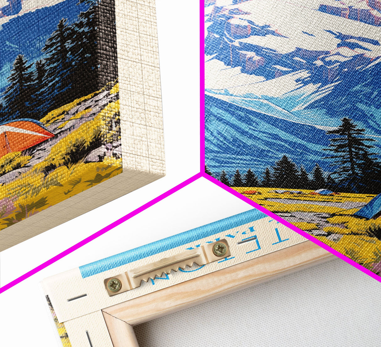 Grand Teton National Park Travel Poster Art, Canvas Print Wall Art, Wyoming Travel Art, Midcentury Modern Travel Decor, MCM Wall Art