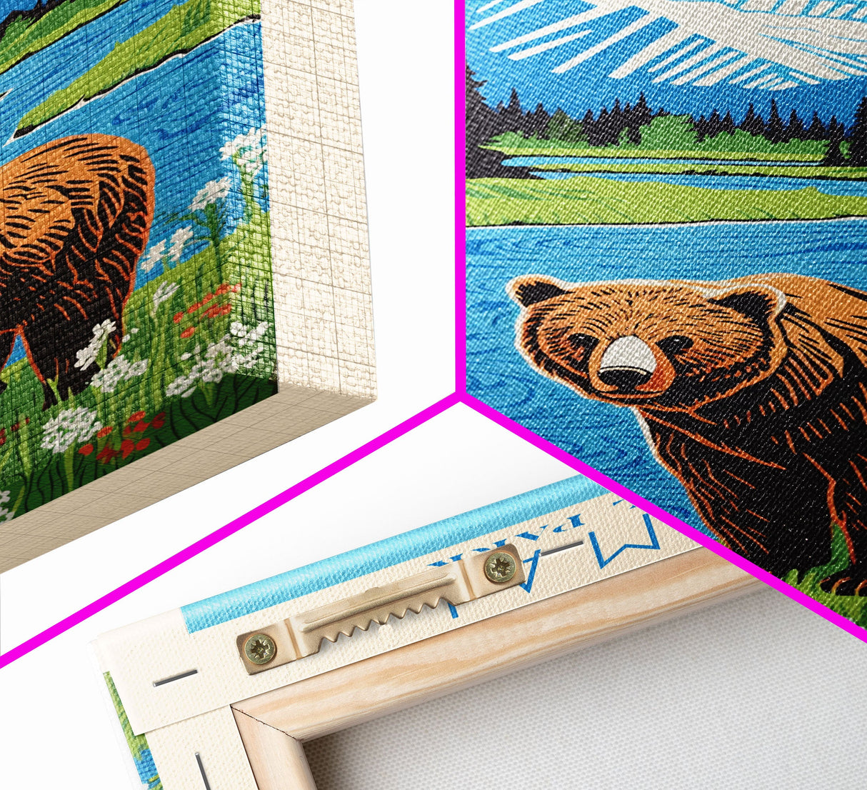 Katmai National Park, Alaska Travel Art, National Park Print, Minimalist Travel Art, Midcentury Modern Retro Style Landscape