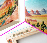 Petrified Forest National Park Panoramic Arizona Travel Art, National Park Print, Minimalist Travel Art, Midcentury Modern Style Landscape