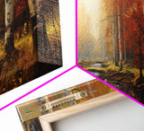 The Birch Trees, Autumn Forest, Autumn Centerpiece, Fall Decor, Fall Centerpiece Wall Art, Center Piece Art, Panoramic Wall Art