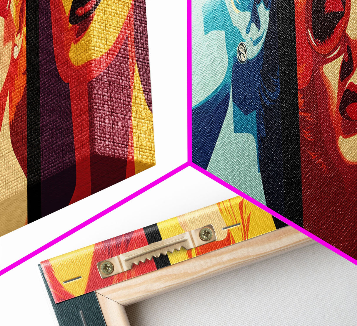 Pop Art Print, Kitchen Wall Decor, Framed Canvas Print, Warhol Inspired Colorful MCM Pop Art, Midcentury Modern