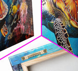 Sea Turtle Framed Canvas Print, Beautiful Sea Turtle Wall Art, Sea Turtle Print, Nursery Decor, Nursery Wall Art