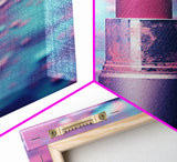 Red Lipstick Wall Art, Framed Canvas Print, Liminal Spaces, Vaporwave Aesthetic Wall Art, Girl Room Decor, Girl's Dorm Room