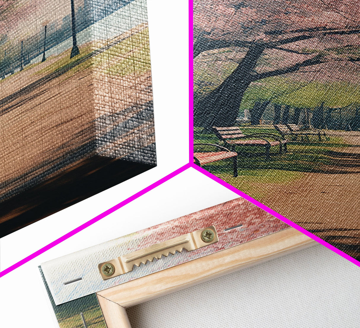 Nature Wall Art, Park Wall Print, Cherry Blossoms, Canvas Print, Wall Hanging, Portrait Art, Bookshelf Decor, Appreciation Gift, Office Art