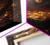 Dragon Art, Fantasy Art, Treasure Chest, Canvas Print, Wall Hanging, Portrait Art, Video Game Art, Nerdy Home Decor, Gift For Friend