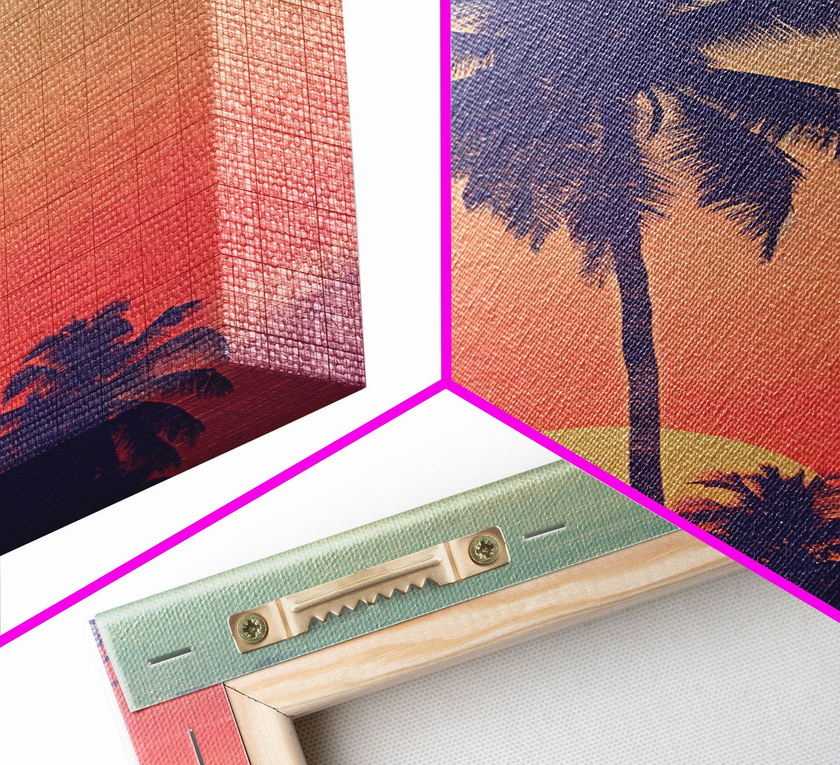 Palm Tree Wall Art, Tropical Wall Art, Minimalist Wall Art, Canvas Print, Wall Hanging, Portrait Art, Tiny House Decor, Dorm Room Art