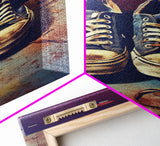Sneaker Art, Shoe Wall Art, Sneaker Head, Canvas Print, Wall Hanging, Portrait Art, Fashion Wall Art, Gift For Her, Home Wall Decor