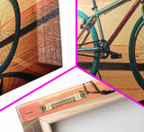 Vaporwave BMX Bike, Framed Canvas Print, Retro Wall Art, Sunset Photography, Bicycle Decor, Bike Rider Gift, Guy Gift