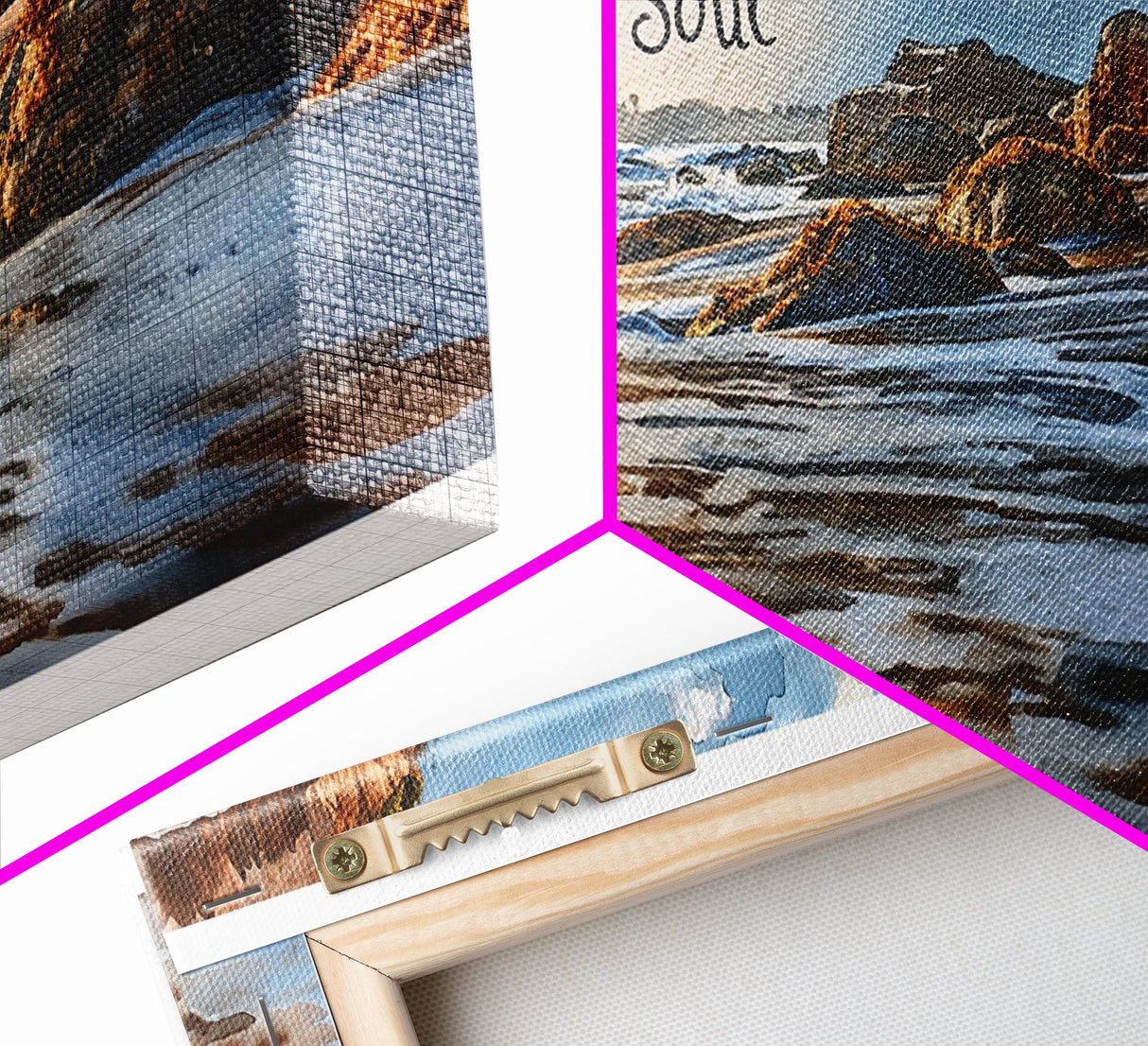 It Is Well With My Soul Beach & Coastal Canvas Wall Art, Christian Wall Art, Coastal Beach Painting, Farmhouse Beach Coastal Wall Art