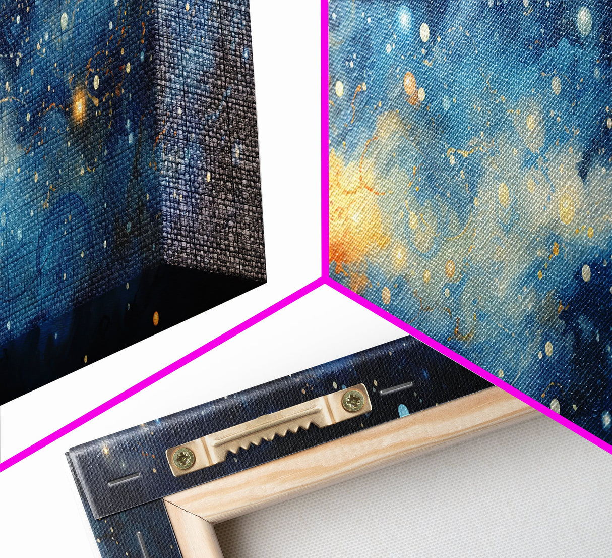 Framed Canvas Print Of The Universe, Space Exploration, Galaxy Print, Astronomical Gift, Room Decor, FREE SHIPPING