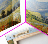 Springtime Panoramic Print - Texas Hill Country In The Spring - Framed Canvas Print - Beautiful Living Room Decor - Country Art - Farmhouse