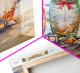 Sailboats With Autumn Reflections Framed Canvas Print Fall Nautical Wall Art Coastal Decor Best Gift Idea Seasonal Holiday Wall Art