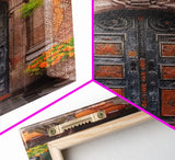 Change2 Indian Wall Art, Colorful Indian Doors, Framed Canvas Print, Painting Print, Traditional Hindu Architecture, Ready To Hang