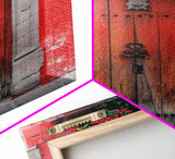 Hacienda Architecture Framed Canvas Print, Mexican Wall Art, Art of Mexico, Original Artwork, Wood Framed Ready To Hang