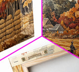 Harvest in Autumn Glory - holiday decor, rustic Christmas decor, country Christmas decor, Christmas scene art, seasonal wall art