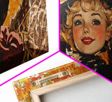Cute Fall Cowgirl Amongst The Autumn Leaves, Gift or Autumn Decor, Perfect Addition to Home and Office Interiors