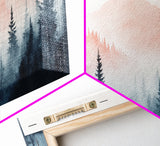Misty Mountain Panoramic Print, Wood Framed Wall Art, Dark & Moody Home Decor, Fog Over The Blueridge Mountains