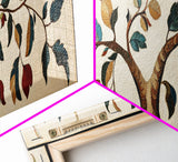 Textile Tree Print - "The Giving Tree" - Framed Canvas Print - Boho Style Wall Art