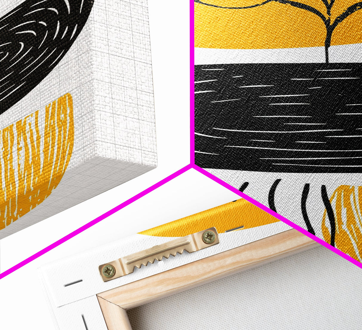 Mid Century Abstract Wall Art, Neutral Art, Gold and Black Wall Art, Boho Style Home Decor, Abstract Art, Modern Home Decor