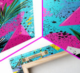 90's Style Shopping Mall Wall Art, Retro Style Canvas Print, Modern Wall Art
