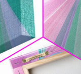 Pink and Green MCM Mid Century Modern Abstract Wall Art, 1950s Art, Retro Home Decor