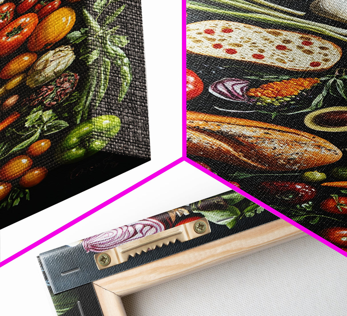 Retro Food Wall Art Canvas Print, Kitchen Decor, Kitchen Painting, Dining Room Painting, Modern Farmhouse Wall Art