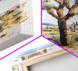 Watercolor Painting Print of Joshua Tree, Framed Canvas Print, Joshua Tree Art, Joshua Tree California Wall Art, Modern Farmhouse Art