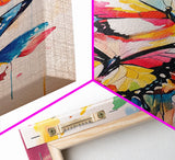 Preppy Butterflies Canvas Print, Dorm Room Decor, Oil Painting of Butterflies, Butterfly Wall Art, Butterfly Painting