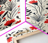 Botanical / Floral Print Wall Art Framed Canvas Print Midcentury Modern Wall Art Home Decor Boho Minimalist Ready To Hang Large Art
