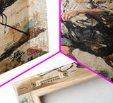 Japanese Fisherman Painting Print, Wabi Sabi Wall Art, Japanese Style Home Decor, Japanese Wood Block Print Style Art