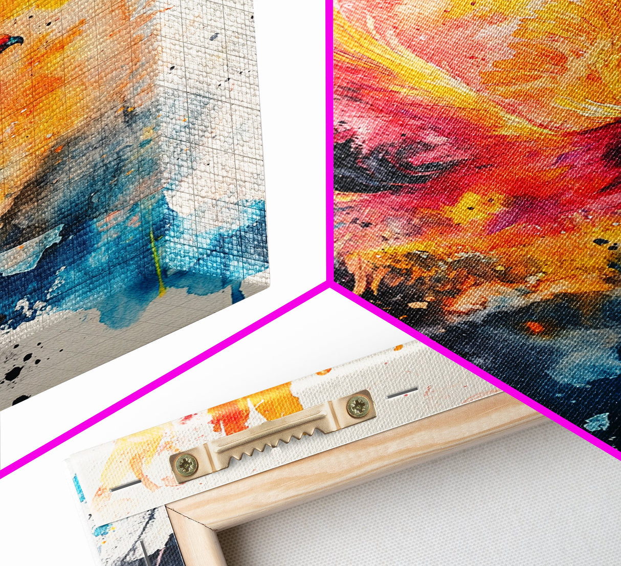 Watercolor Painting Print of a Phoenix In Flames, Retribution, Framed Canvas Print, The Phoenix, Framed Wall Art, Original Painting Phoenix