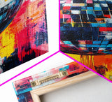 Graffiti Abstract Disco Ball Painting Print, Disco Ball Canvas Print, Rainbow Disco Ball, Pop Art Disco Ball Wall Art For Living Room