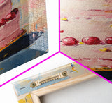 Large Original Birthday Cake Oil Painting Canvas Print, Abstract Wedding Cake, Wedding Decoration, Dessert Art, Kitchen Decor, Kitchen Art