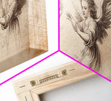 Painting of 3 Angels Canvas Print, Guardian Angels Wall Art, Angel Sketch, Angel Painting, Angelic Home Decor, Extra Wide Wall Art