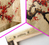 Panoramic Japanese Maple Tree Wall Art Canvas Print, Maple Tree Art, Fall Decor, Fall Wall Art, Wabi Sabi Japanese Style Maple Tree Painting