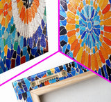 Mosaic Style Abstract Art Print, Sunflowers Mosaic Print, Floral Decor, Flower Abstract Art, Mosaic Wall Art Print, Sunflower Painting