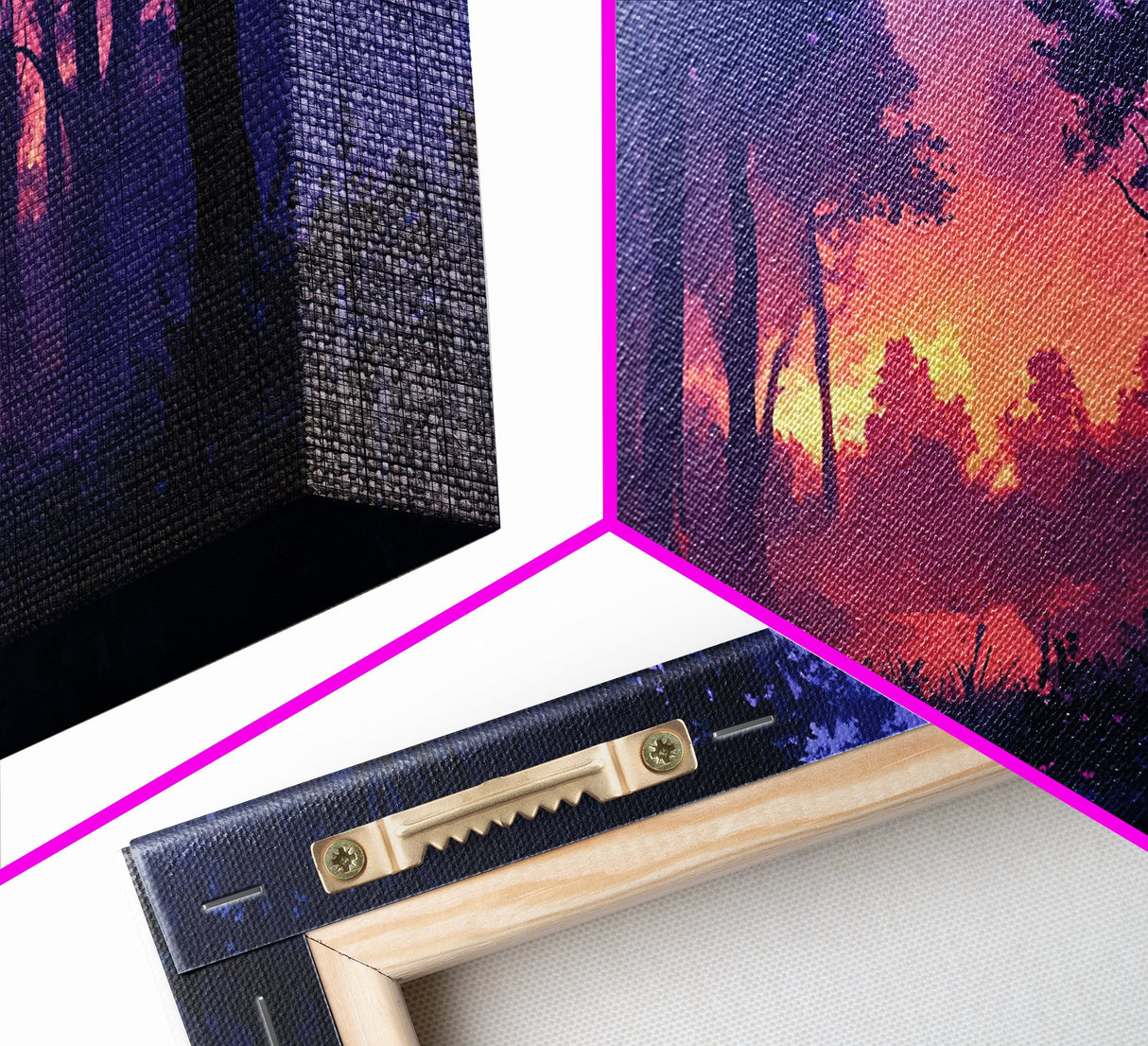 Dark Fantasy Forest Wall Art, Framed Canvas Print, Landscape Painting Print, Moody Home Decor, Landscape Wall Art, Living Room Decor