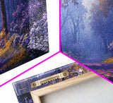 The Path Through The Forest, Framed Canvas Print, Fantasy Landscape Painting, Wood Framed Home Decor, Above Sofa Living Room Wall Art