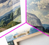 Rustic Old Barn Painting Framed Canvas Print Panoramic Rural Landscape Primitive Art Farmhouse Home Decor Barn Wall Art Ready To Hang