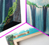 Fantasy Waterfall Painting Print | Fantasy Decor | Magical Enchanted Waterfall Wall Art | Living Room Decor Ready To Hang | Extra Large Art
