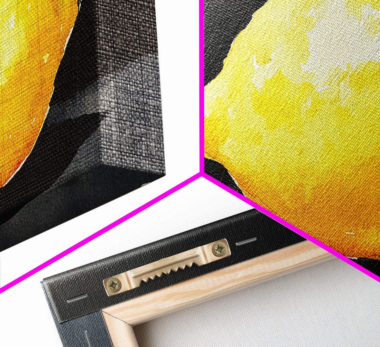 A Whole Lemon - Framed Canvas Print - Abstract Watercolor Lemon Painting - Kitchen Wall Art