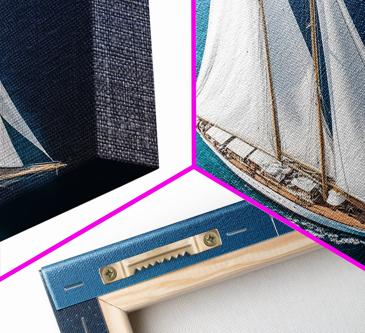 Nautical Decor Framed Canvas Print, Sailboat Painting Print, Sailboat Wall Art, Sailing Gift, Beautiful Sailboat Decor, Nautical Art