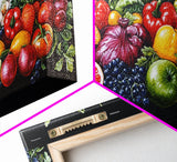 Fruits and Vegetables Wall Art Canvas Print, Kitchen Decor, Kitsch Decor, Kitchen Wall Art, Dining Room Decor, Modern Farmhouse Kitchen Art