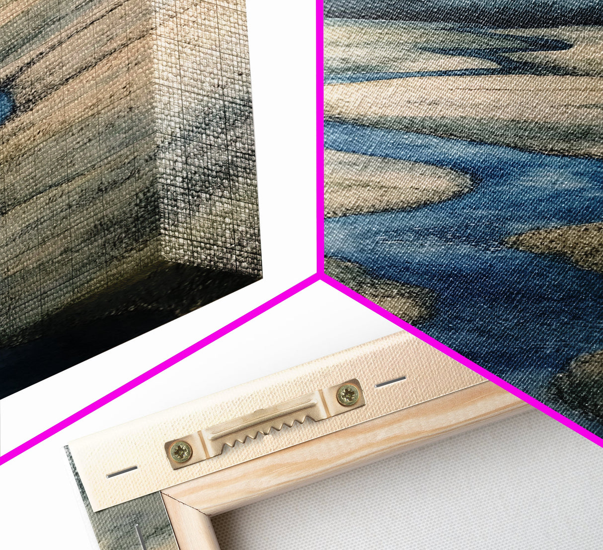 Framed Canvas Print Nature-Inspired Marsh Painting Landscape Painting Wabi Sabi Art Guest Room Art Rustic Decor Perfect Above Sofa Accent