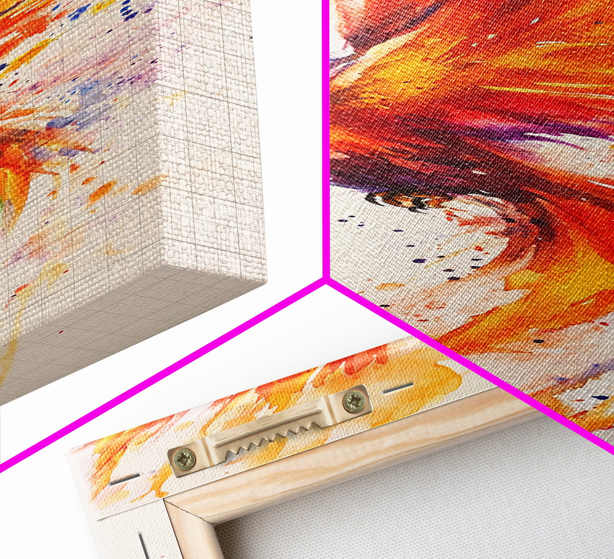 Watercolor Phoenix in Majestic Flight with Stunning Detail – Inspiring Firebird Canvas Print, Perfect Wall Art for Bedroom or Study Spaces