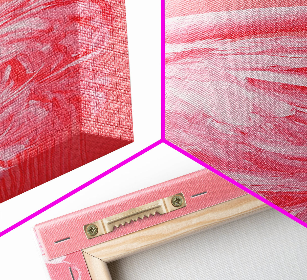 Preppy Dorm Room Wall Art Gift For Her, Framed Canvas Print, Pink Flamingo Painting, Tall Skinny Art, Narrow Wall Art, Skinny Art
