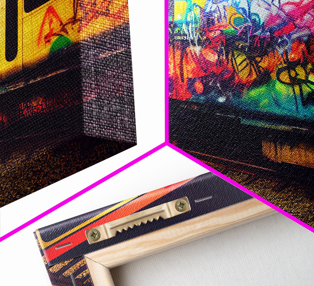 Train car graffiti wall decor, train box car, ready to hang canvas print wall art, graffiti art