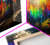Train car graffiti wall decor, train box car, ready to hang canvas print wall art, graffiti art