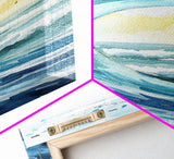 Ocean Wave Painting Canvas Print Coastal Landscape Art Nautical Wall Art Blue Green Wall Art Above Sofa Art Gift Nautical Decor