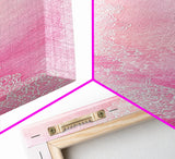 Pink Lace Canvas Print Light Pink Abstract Art Feminine Minimalist Bedroom Decor Vertical Wall Art Wabi Sabi Art Rustic Home Gift Idea